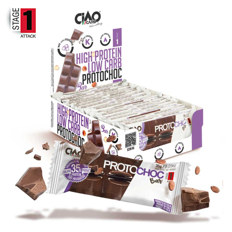 Protochoc Bar CiaoCarb Stage 1 – 35g